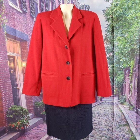Vintage Red Wool Blazer from Saks Fifth Avenue, 8P - Picture 1 of 5